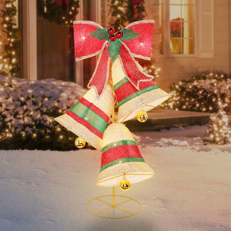 4.5-Ft Lighted Pop up Holiday Bells Decoration