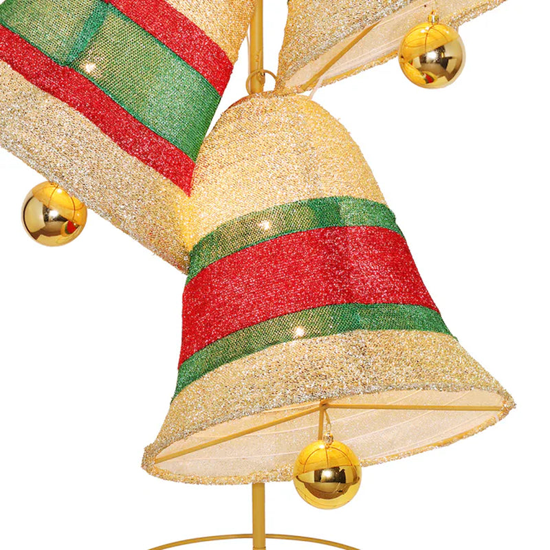 4.5-Ft Lighted Pop up Holiday Bells Decoration