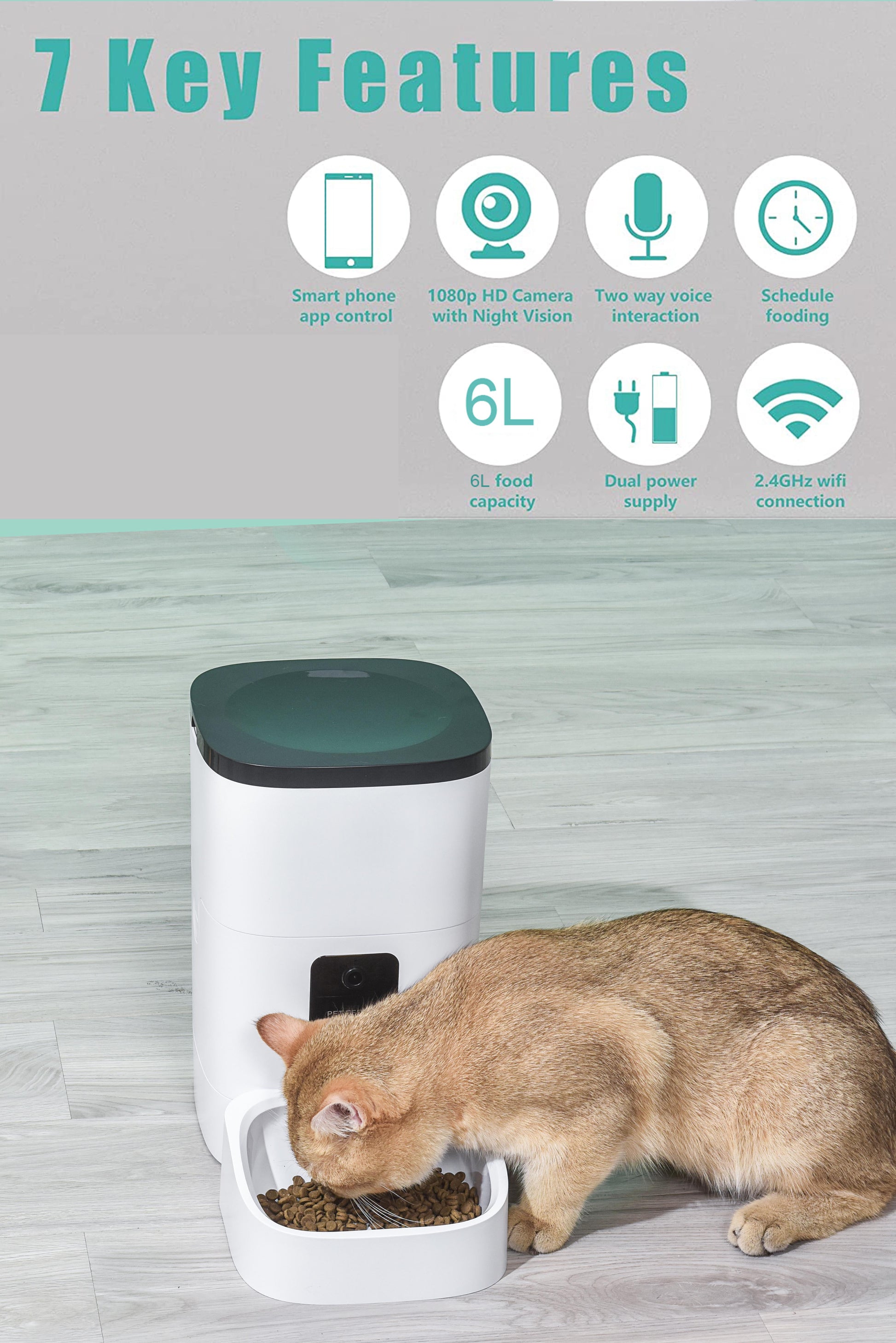 Automatic Pet Feeder with 1080P Camera & App Control